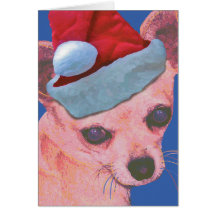 Carte de voeux de chiwawa de Noël