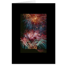 Carte de voeux de concepteur de feux d'artifice