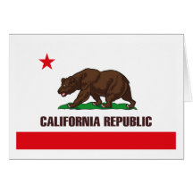 Carte de voeux de drapeau de la Californie