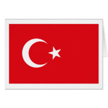 Carte de voeux de drapeau de la Turquie