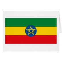 Carte de voeux de drapeau de l'Ethiopie