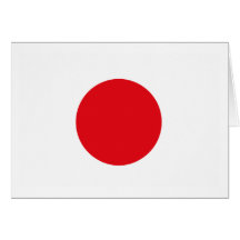 Carte de voeux de drapeau du Japon