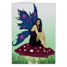 Carte de voeux de faery de champignon
