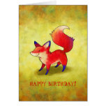 Carte de voeux de Fox rouge (personnalisable)