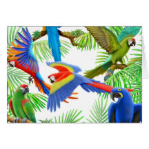 Carte de voeux de jungle d'ara