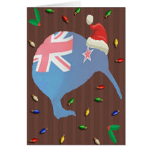Carte de voeux de kiwi de Noël