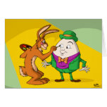 Carte de voeux de lapin et de Humpty Dumpty de Pâq cartes