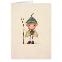 Carte de voeux de lutin de jardin cartes