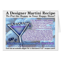 Carte de voeux de Martini de gâteau au fromage de 