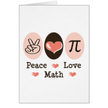 Carte de voeux de maths d'amour de paix