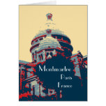 Carte de voeux de Montmartre de basilique de Sacré