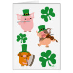 Carte de voeux de musiciens du jour de St Patrick  cartes