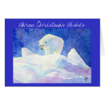 Carte de voeux de Noël d'ours blanc