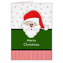 Carte de voeux de papier de Père Noël de Noël