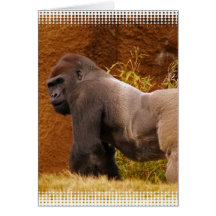 Carte de voeux de photo de gorille de Silverback