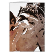 Carte de voeux de portrait de Ganesha