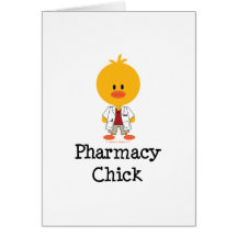 Carte de voeux de poussin de pharmacie