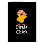 Carte de voeux de poussin de pirate
