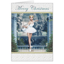 Carte de voeux de princesse Ballerina de Frost de 