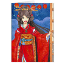 Carte de voeux de princesse Dragon Custom Geisha
