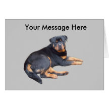 Carte de voeux de rottweiler