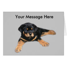 Carte de voeux de rottweiler
