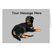Carte de voeux de rottweiler