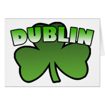 Carte de voeux de shamrock de Dublin
