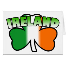 Carte de voeux de shamrock de l'Irlande