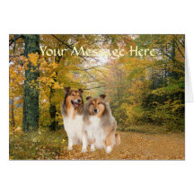 Carte de voeux de Sheltie