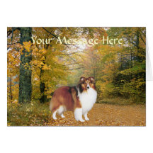 Carte de voeux de Sheltie