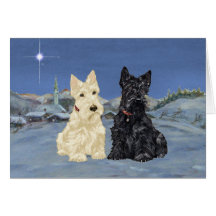Carte de voeux de Terrier d'écossais