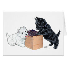 Carte de voeux de Terrier d'écossais