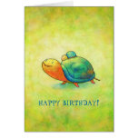 Carte de voeux de tortues de turquoise (personnali