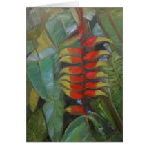 Carte de voeux "de traînée de Heliconia"