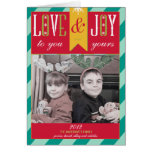 Carte de voeux de vacances de Noël d'amour et de j