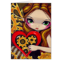 "Carte de voeux de Valentine de rouages"