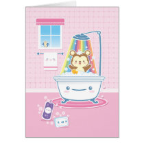 Carte de voeux d'ours de Bathtime cartes