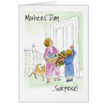 Carte de voeux du jour de mère de "surprise"