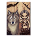 "Carte de voeux d'un ami de loup" cartes