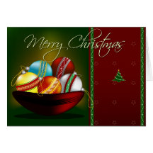 Carte de voeux élégante de boules de Noël
