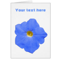 Carte de voeux faite sur commande bleue et jaune d