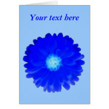 Carte de voeux faite sur commande de souci bleu fr