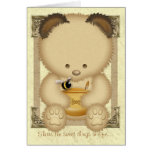 Carte de voeux faite sur commande d'ours de miel