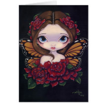 " Carte de voeux féerique "rose