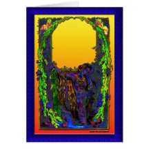 Carte de voeux florale de lever de soleil de sirèn