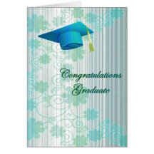 Carte de voeux florale d'obtention du diplôme