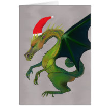 Carte de voeux gaie de vacances de dragon