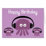 Carte de voeux géniale d'anniversaire du DJ de méd