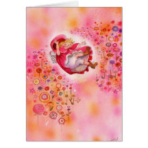 Carte de voeux heureuse d'après-midi de fleur de j